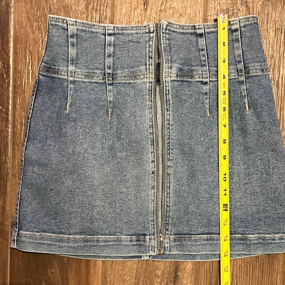 We The Free Denim Blue Mini Skirt
